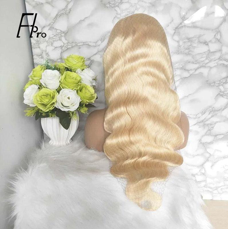 High Density 613# Blonde Full Lace Wig Body Wave Baby Hair